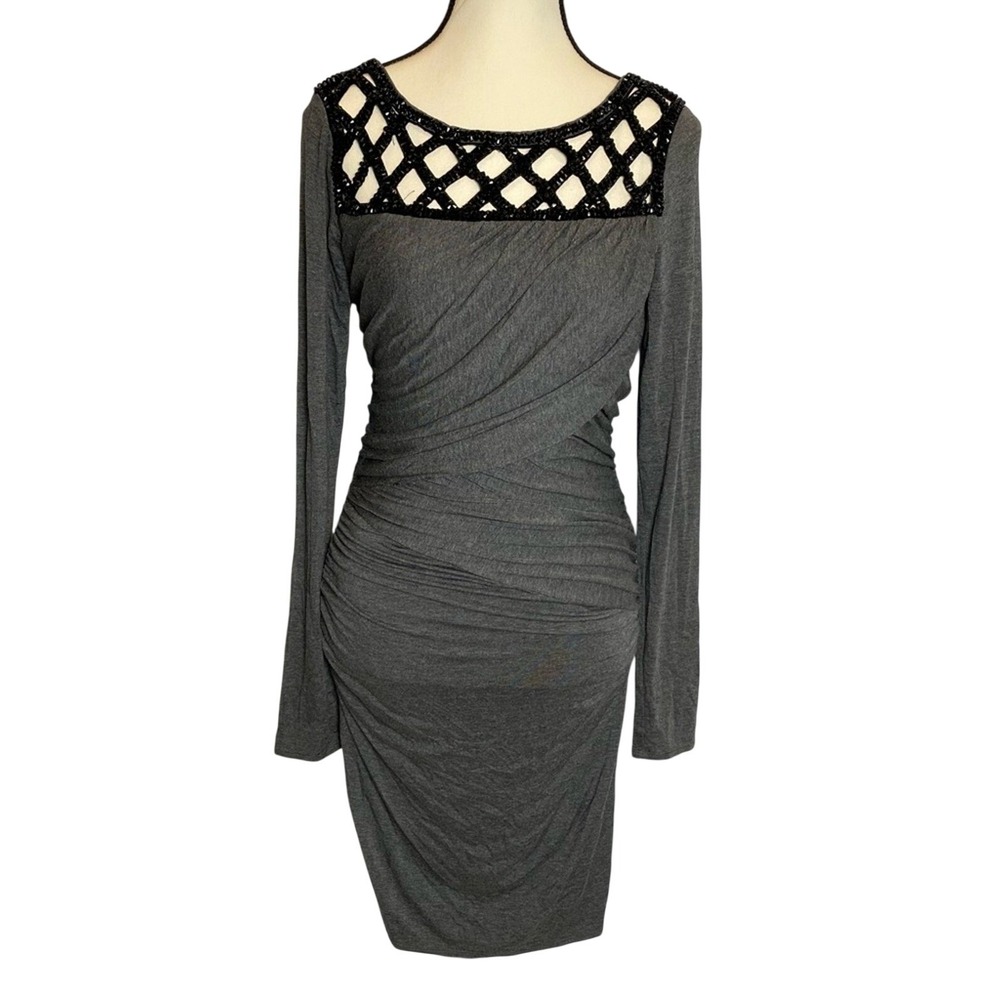 Plenty By Tracy Reese‎ Women's Long Sleeve Shift Dress Size Medium Embellished